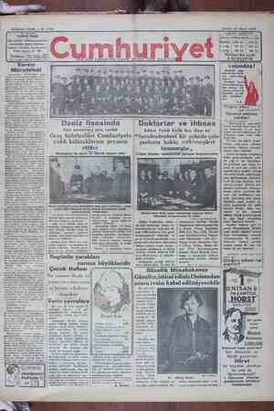 Cumhuriyet Gazetesi 29 Mart 1929 kapağı