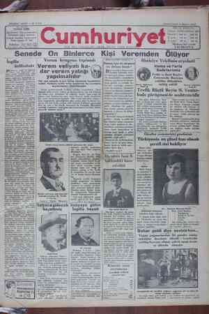 Cumhuriyet Gazetesi 6 Nisan 1929 kapağı