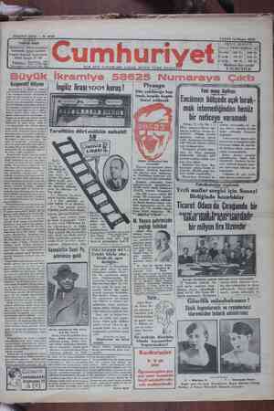 Cumhuriyet Gazetesi 12 Mayıs 1929 kapağı