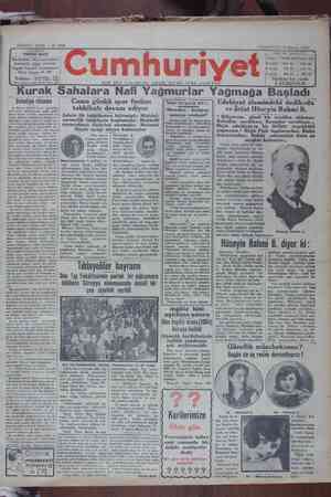 Cumhuriyet Gazetesi 13 Mayıs 1929 kapağı