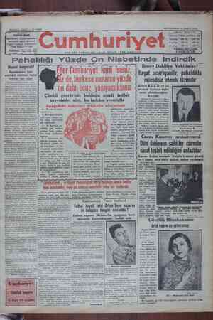 Cumhuriyet Gazetesi 15 Mayıs 1929 kapağı