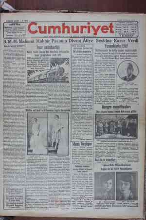 Cumhuriyet Gazetesi 31 Mayıs 1929 kapağı