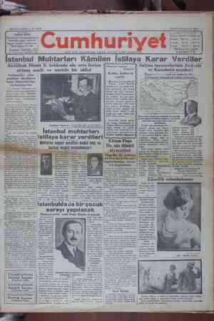 Cumhuriyet Gazetesi 9 Haziran 1929 kapağı