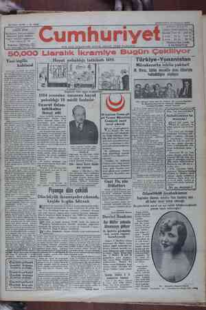 Cumhuriyet Gazetesi 12 Haziran 1929 kapağı