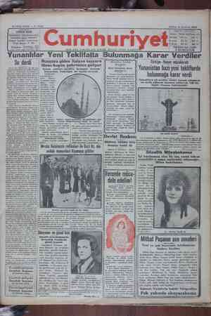 Cumhuriyet Gazetesi 14 Haziran 1929 kapağı
