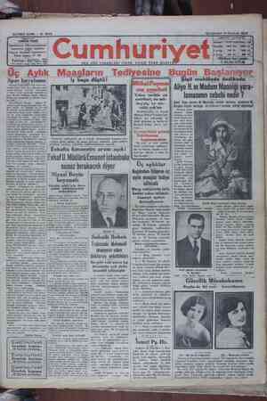 Cumhuriyet Gazetesi 19 Haziran 1929 kapağı