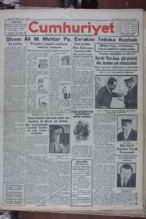 Cumhuriyet Gazetesi 26 Haziran 1929 kapağı