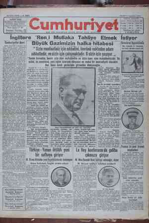 Cumhuriyet Gazetesi 11 Ağustos 1929 kapağı