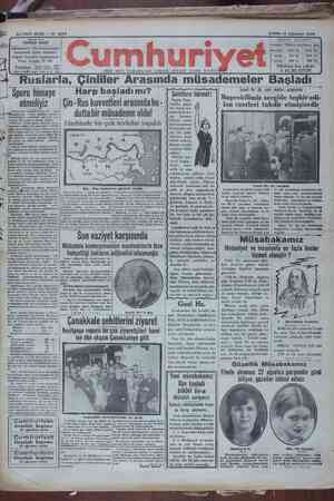 Cumhuriyet Gazetesi 16 Ağustos 1929 kapağı