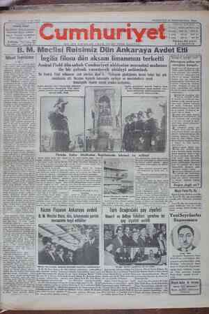 Cumhuriyet Gazetesi 21 Aralık 1929 kapağı