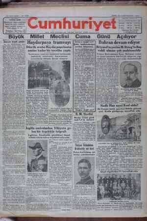 Cumhuriyet Gazetesi 25 Aralık 1929 kapağı