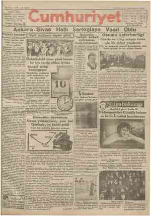 Cumhuriyet Gazetesi 6 Ocak 1930 kapağı