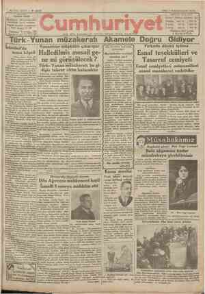 Cumhuriyet Gazetesi 7 Ocak 1930 kapağı