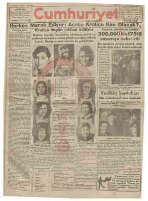 Cumhuriyet Gazetesi 12 Ocak 1930 kapağı