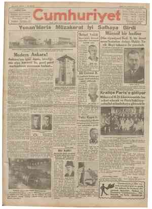 Cumhuriyet Gazetesi 14 Ocak 1930 kapağı
