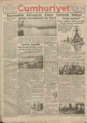 Cumhuriyet Gazetesi 21 Ocak 1930 kapağı
