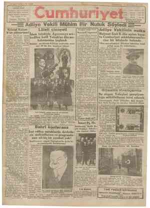 Cumhuriyet Gazetesi 23 Ocak 1930 kapağı