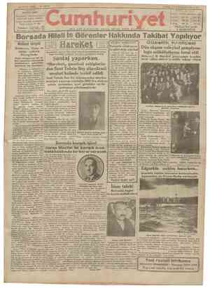 Cumhuriyet Gazetesi 24 Ocak 1930 kapağı