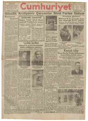 Cumhuriyet Gazetesi 26 Ocak 1930 kapağı