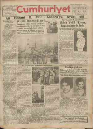 Cumhuriyet Gazetesi 28 Ocak 1930 kapağı