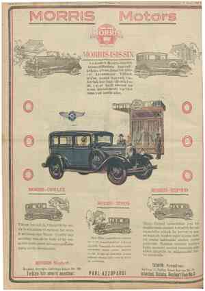  1 !Va"is 1930 MORRISISISSK 6 s lindirli MorrisîsisSix otomobillerinin kuvveti , çokian cifıan?ümul bir şöhret ka?anmıştîr.