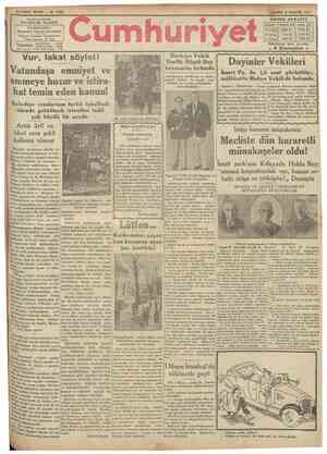 Cumhuriyet Gazetesi 2 Mayıs 1930 kapağı