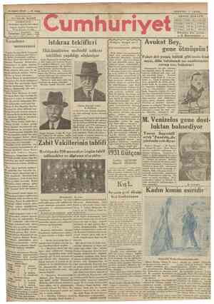 Cumhuriyet Gazetesi 5 Mayıs 1930 kapağı
