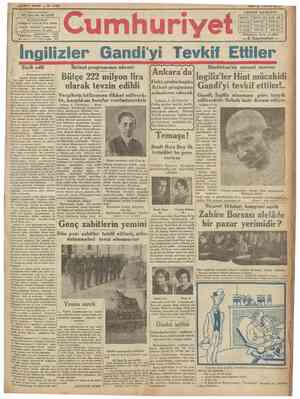 Cumhuriyet Gazetesi 6 Mayıs 1930 kapağı
