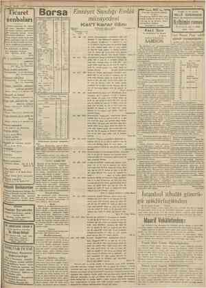  6 Mayıs 1930 Ticaret menbaları Gazetemiz karilerine bir hizmet olmak üzere doğrudan doğruya memleketimiz tüccarile münasebete