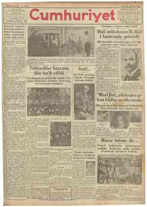 Cumhuriyet Gazetesi 13 Mayıs 1930 kapağı