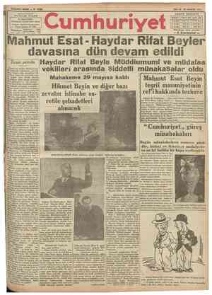 Cumhuriyet Gazetesi 16 Mayıs 1930 kapağı