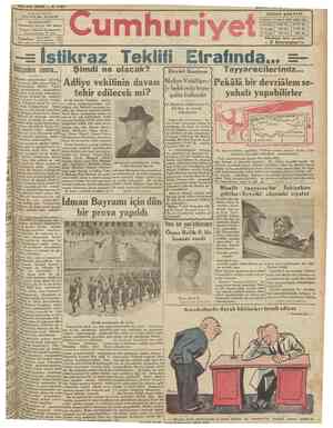 Cumhuriyet Gazetesi 21 Mayıs 1930 kapağı