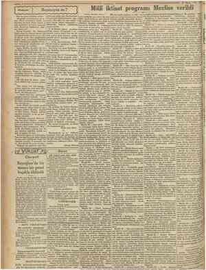  Boşanayım mı ? Millî iktisat programı Meclise verildi Cumhuriyet 22 Mayıs 1931 rBirfnci Sahifeden Mabalt] jMevcut usulle...