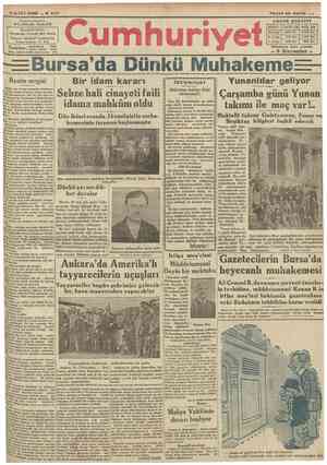 Cumhuriyet Gazetesi 25 Mayıs 1930 kapağı