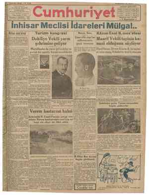 Cumhuriyet Gazetesi 29 Mayıs 1930 kapağı