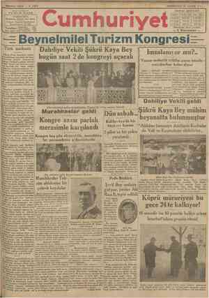 Cumhuriyet Gazetesi 31 Mayıs 1930 kapağı