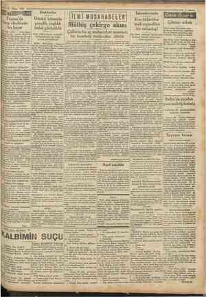  31 Mayıs 1930 SON LAR Doktorlar Fransa'da harp aleyhinde bir karar Paris 29 (A.A.) Seine departıtnanı sosyalist partisi...