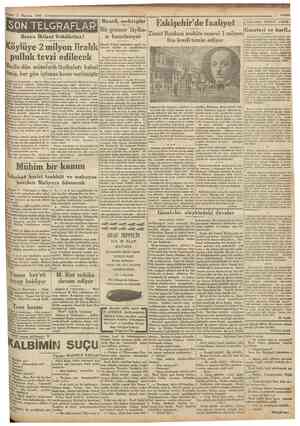  Haziran 1930 l Cumharîv*>f Maarif, mektepler Bravo îktîsat Vekâletine! Köylüye 2 milyon tfrahk pulluk tevzi edilecek Medis