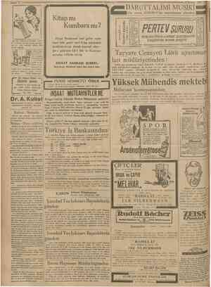  8 Cumharivet 6 Haziran 1930 DARDTTALtMİ MÜSİKl Her cuma ÇUBUKLU'da terennümsaz olacaktır Kitap mı Kumbara mı? En son Amerikan