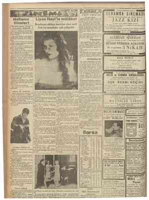  24 Teşrinievvel 1930 'VüKUAT Haftanın filimleri Bu hafta yalnız «Opera» programını değiştirdi cMelek» ve «Elhamra» «Aşk...