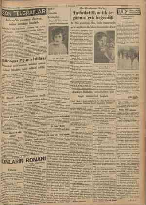  ^16 1930 Cümhâriyet SON TELGRAFLAR Adana'da yağmur diniyor, sular inmeğe başladı Sellerden 8 kişi boğulmuş, yüzlerce kişi...