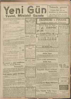  xo Cumhuriyet Yakında çıkıyor Gazeteciliğin en son terakkiyat ve tekemmülâtı Yevmî, Müstakil Gazete 1726 numaralı 27 eylul