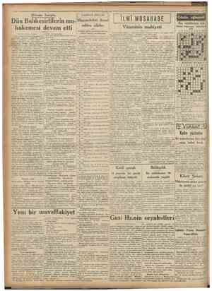  4 Cumhurîyet 15 Şubat 1931 D'vanı harpte ( \ ZABtTAN EYTAMI Dün Bahkesirlilerin mu hakemesi devam etti Muameleleri ikmal...