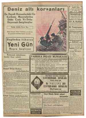  8 Cumhuriyet 8 Mart 1931 l l l l l l j Deniz altı korsanla En Hayali Romanlardaki En Korkunç Maceralardan Daha Canlı Ve Daha