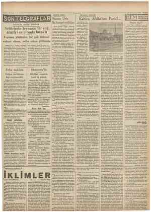  VJ N san Cumhuriyet ~ KÜÇÜK KÖŞE: SEYAHAT NOTLAR1 Adana'da seylâp tahribatı Numan Usta İle hususî mülâkat Kahire, Afrika'nm