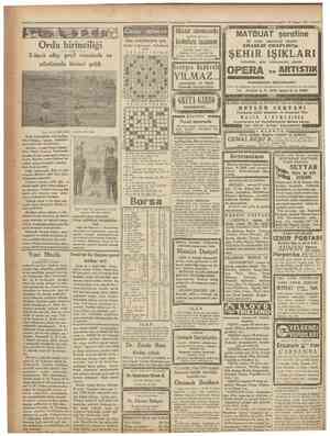  Cumhuriyet 21 Nisan 1931 =*• Ordu birinciliği . •»I ! • • . • Boş vakitleriniz için Dünkü bulmacanın şekli halledilmiş 3 üncü