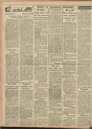 r Cumhutiyet ıvıayıs ATTILA Muharriri: Marcel Brion Mütercimi: Mustafa Namık Sehir ve memleket haberleri Buz ihtiyacı Içki ve
