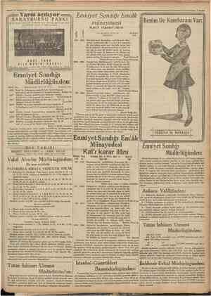    — 25 baziran 931 - Yarın açılıyor ——, SARA YBURNU PARKI Bu kış Beyoğlu Mulen Ruj salonlarında icrayı terennüm eden ve pek