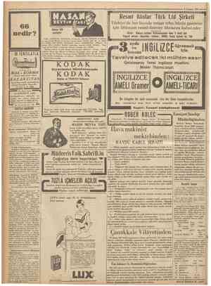  sCttmfittriyet ' 8 Temmuz 1931 Restnî ilânlar Ttirk Şirketı 66 nedir? 30 TENZİLATLA Okkası 100 kuruştur Ârtık yemeklerde,...
