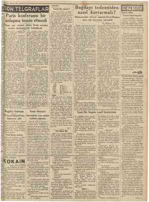  s21 Teramuz 1931 *Cumkuriyet SON TELGRAFLAR Paris konferansı bir anlaşma temin etmedi Fransa ağır teminat istiyor. Kredi...